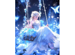 NORIMPEX Diamantové malování Elsa na houpačce 30x40cm