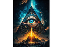NORIMPEX Diamantové malování Jasnozřivé oko v pyramidě 30x40cm