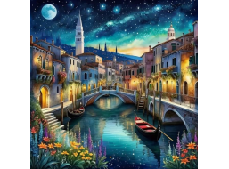 NORIMPEX Diamantové malování Noční Benátky 30x40cm