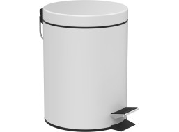 Aqualine SIMPLE LINE odpadkový koš kulatý 5l, bílá mat 28105