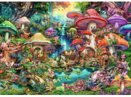 RAVENSBURGER Puzzle Houbová vesnička 1000 dílků
