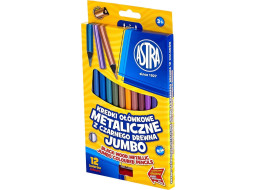 ASTRA Pastelky 12ks metalické