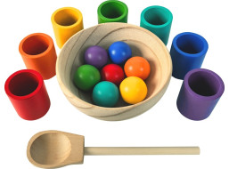 2Kids Toys Duhové kuličky a kalíšky 7 barev