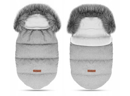 Dětský fusak do kočárku BABYMAM Premium - světle šedý melange