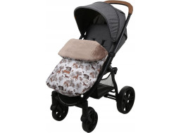 Dětský fusak na sportovní kočárek BABYMAM - Zimní les/cappuccino