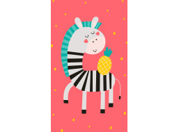 Dětský bavlněný ručník KIDS 30x50 cm - Zebra
