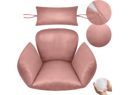 Sedací polštář PRIMA Velvet do závěsného houpacího křesla - růžový