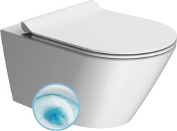 GSI KUBE X závěsná WC mísa, GeniusFlush, 36x55cm, bílá dual-mat 941309
