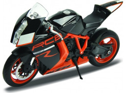 Welly - Motocykl KTM 1190 RC8 R 1:10 černooranžový