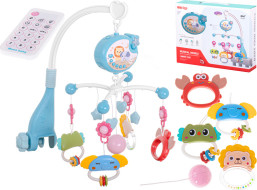 Kolotoč nad postýlku Lullaby Star Design modrý + dálkové ovládání