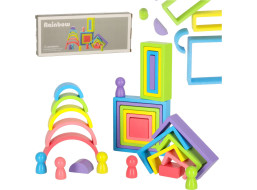 Duhové Montessori vzdělávací dřevěné bloky