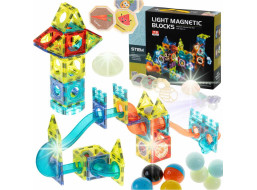 Svítící magnetická kuličková dráha 75 prvků