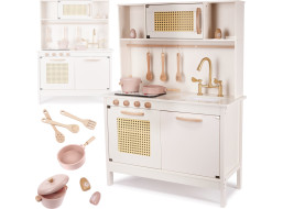 Dětská dřevěná retro kuchyňka z MDF s doplňky BOHO
