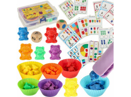 Vzdělávací Montessori hra třídění a počítání - Medvídci - 44 prvků