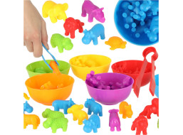 Safari zvířata - třídící vzdělávací Montessori hra - 36 prvků