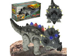 Dálkově ovládaný chodicí dinosaurus RC Triceratops se zvuky a světlem