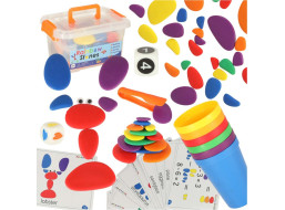 Kreativní barevné Montessori oblázky - třídění barev