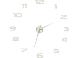 Nástěnné hodiny velké 80-120 cm - stříbrné