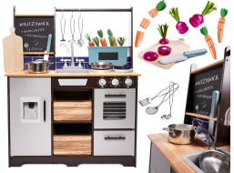 Dětská dřevěná kuchyňka LOFT XXL s příslušenstvím 96 cm