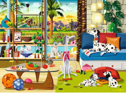 RAVENSBURGER Domácí mazlíčci z Palm Springs 500 dílků