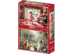 ALIPSON Puzzle Malá balerína a Romantická zahrada 2x500 dílků