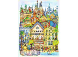 TREFL Puzzle Premium Plus Půlnoc v Barceloně 1000 dílků