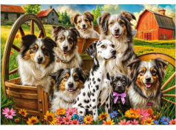 CASTORLAND Puzzle Šťastní psi na venkově 1000 dílků