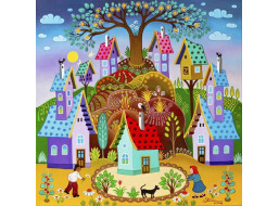 ALIPSON Čtvercové puzzle Magická zahrada 1000 dílků
