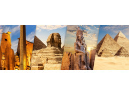 BLUEBIRD Panoramatické puzzle Objevte Egypt – Luxor a Gíza 1000 dílků