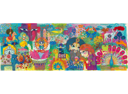 DJECO Panoramatické puzzle Kouzelná Indie 1000 dílků
