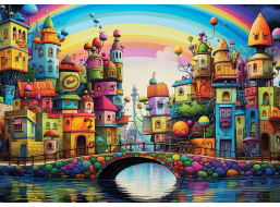 YAZZ Puzzle Duhové město 1000 dílků