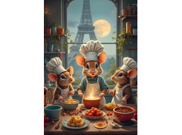 BLUEBIRD Puzzle Malí kuchaři z Paříže 1000 dílků