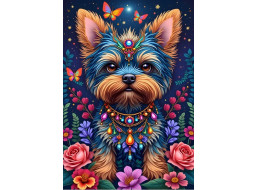 ALIPSON Puzzle Pejsek v říši květin 1000 dílků