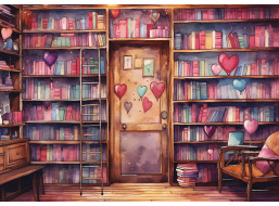 YAZZ Puzzle Romantická knihovna 1000 dílků