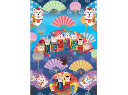 YAZZ Puzzle Svět Kokeshi 1000 dílků