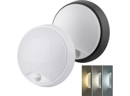 Solight LED venkovní osvětlení se senzorem, 3 CCT, 15/18/20W, 1800lm, 22cm, 2v1 - bílý a černý kryt