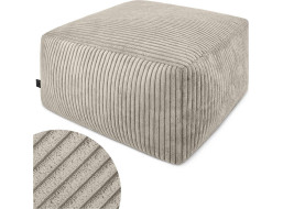 Taburet CHILL SPOT Velvet Stripes 45x45x25 cm - Taupe