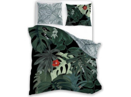 Bavlněné povlečení TRENDY Monstera - zelené - 160x200 cm