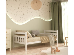 Dětská postel z masivu borovice DAMIÁN - 180x80 cm - bílá