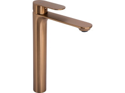 Umyvadlová baterie REA DROP - vysoká - broušená měděná
