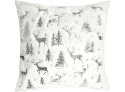 Povlak na polštář HOLIDAY SPARK 45x45 cm - bílý/stříbrný