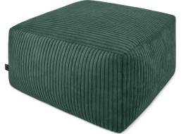 Taburet CHILL SPOT Velvet Stripes 45x45x25 cm - tmavě zelený