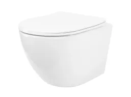 Závěsné WC REA CARLO mini Tornado NF + Duroplast sedátko flat - bílé
