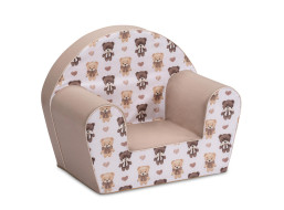 Dětské křesílko MINI - Medvídci - bílé/hnědé