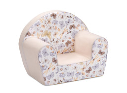 Dětské křesílko MINI - Motýlci - bílé/béžové