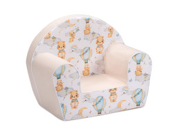 Dětské křesílko MINI - Let balonem - bílé/béžové