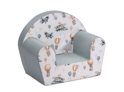 Dětské křesílko MINI - Létající prostředky - bílé/mátové