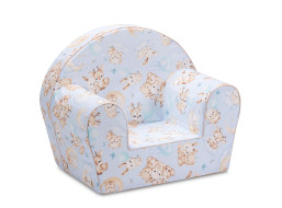 Dětské křesílko MINI - Roztomilá zvířátka - světle modré