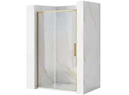 Sprchové dveře Rea RAPID slide 140 cm - broušené zlaté