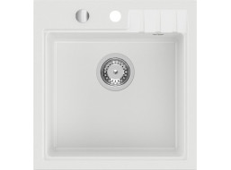 Sapho Granitový vestavný dřez mono, 50x52cm, bílá GR1041